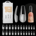 ROSALIND 264Pcs Half Matte Long Coffin Nail Tips – Soft Full Cover PMMA, 12 Sizes