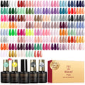 ROSALIND 80PCS Gel Polish Set – 75 Colors with Base & Top Coats for UV/LED Nail Art