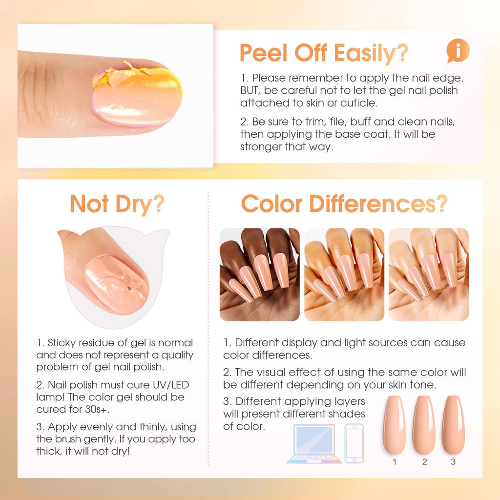 ROSALIND Fall Gel Nail Polish Set — 26 Colors with Base/Top Coats
