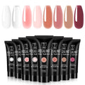 ROSALIND Christmas Poly Nail Gel Set – 8 Colors Nude Pink Builder Extension Kit for DIY Nail Art