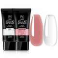 ROSALIND Clear Rose Pink Poly Nail Gel Set – 2 x 60ml for DIY Nail Extensions