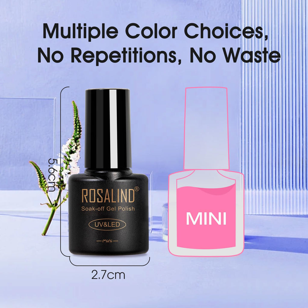 ROSALIND Glitter Gel Nail Polish – 12-Color Sparkle Gel Set for Nail Art