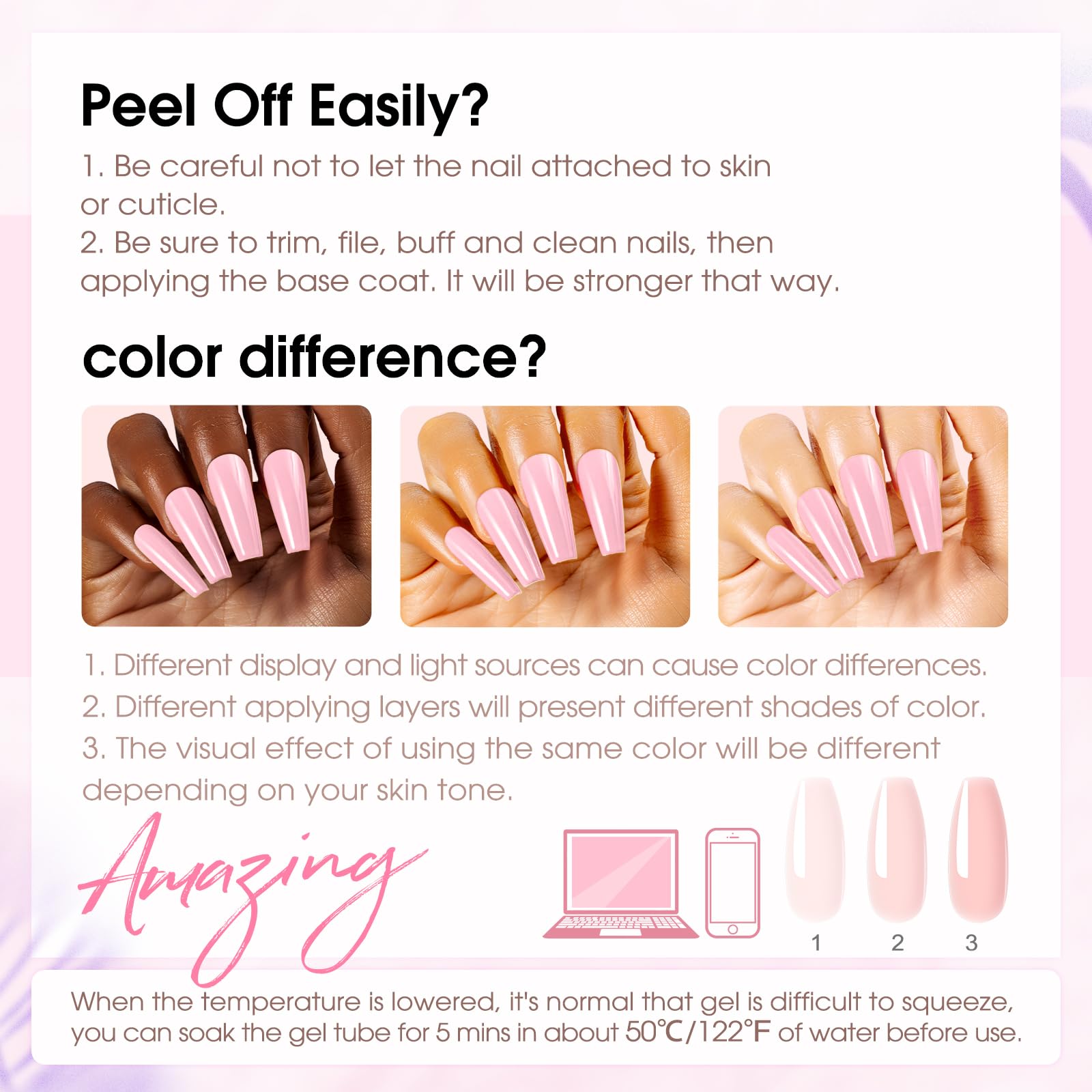 ROSALIND Poly Nail Gel Kit – 12 Colors + UV Lamp Starter Set