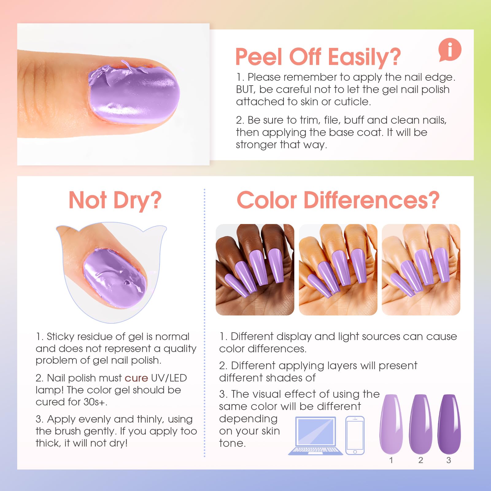 ROSALIND 80PCS Gel Polish Set – 75 Colors with Base & Top Coats for UV/LED Nail Art