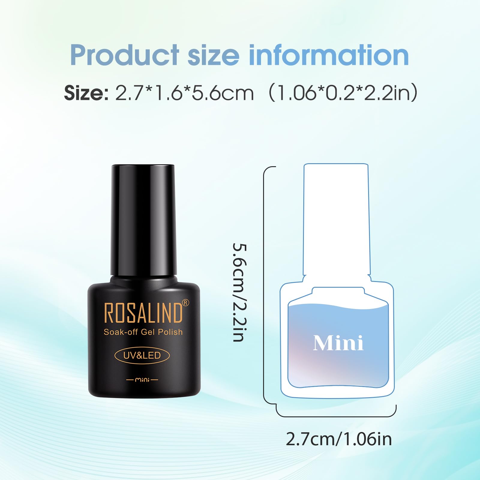 ROSALIND Glitter Sequins Gel Polish – 8-Color Glitter Gel Polish Set for Sparkling Nails