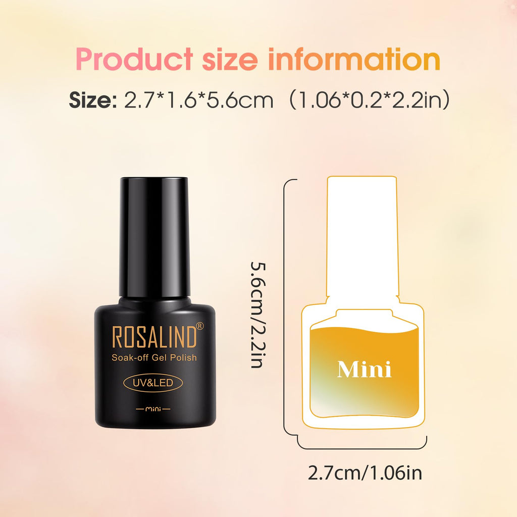 ROSALIND Glitter Gel Polish – 8-Color Diamond Sparkle Gel Nail Kit