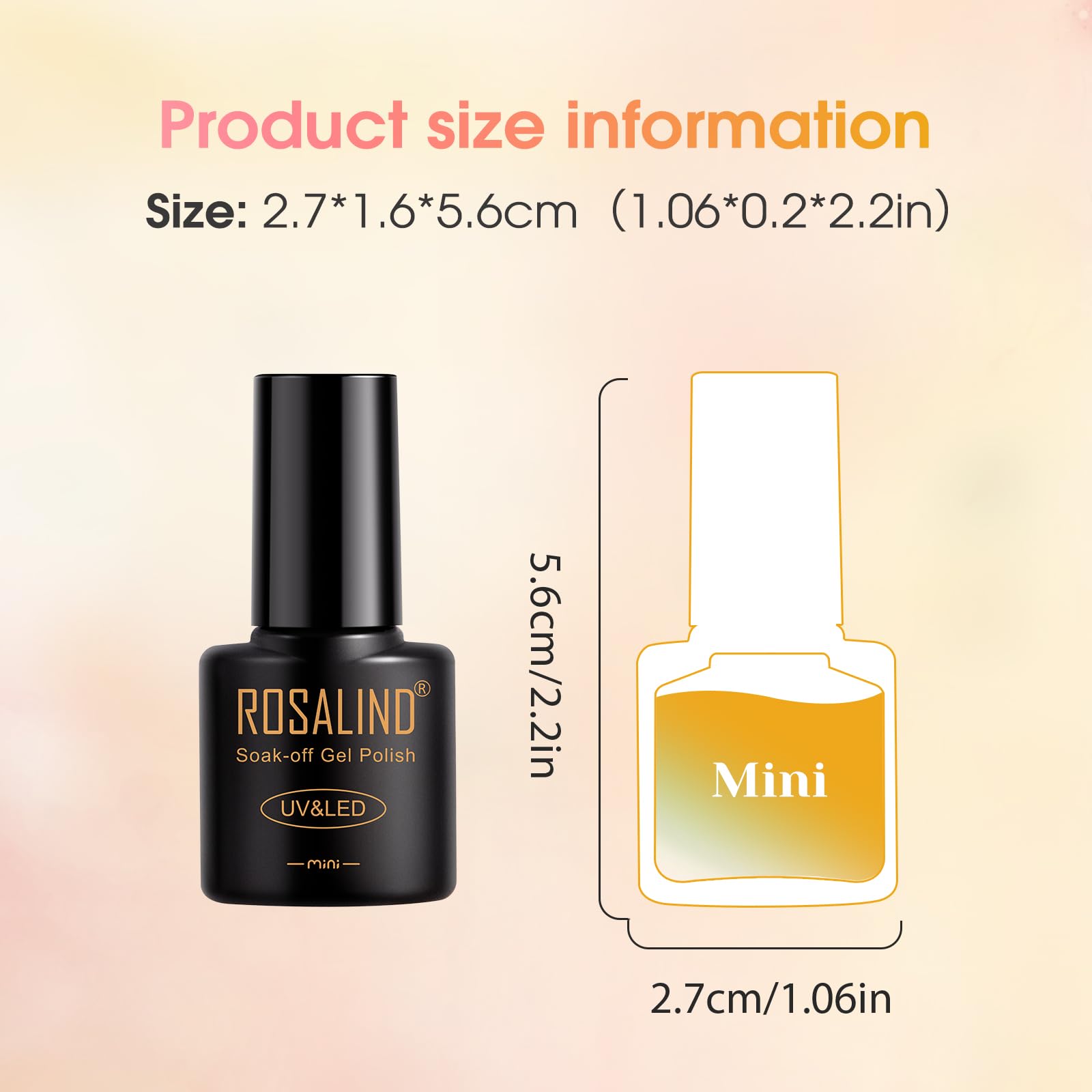 ROSALIND Glitter Gel Polish – 8-Color Diamond Sparkle Gel Nail Kit
