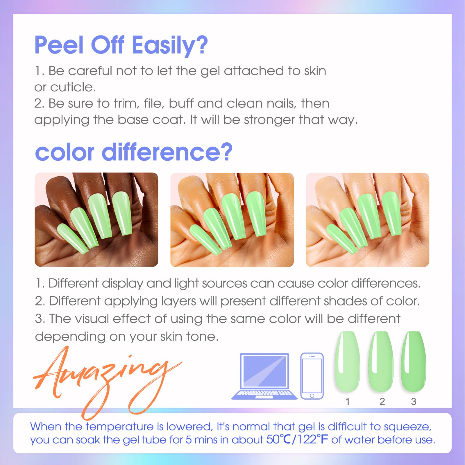 ROSALIND 28 Colors Neon Poly Nail Gel Kit with Mini Lamp – Beginner Starter Set