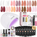 ROSALIND Poly Nail Gel Kit with Drill — 14 Colors, 48W UV Lamp & Accessories