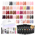 ROSALIND Poly Nail Gel Kit – 38 Classic Colors + 72 Nail Art Accessories | Mini UV Lamp Starter Kit
