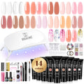 ROSALIND Poly Nail Gel Kit – 14 Colors + 72 Nail Art Accessories + Mini UV Lamp