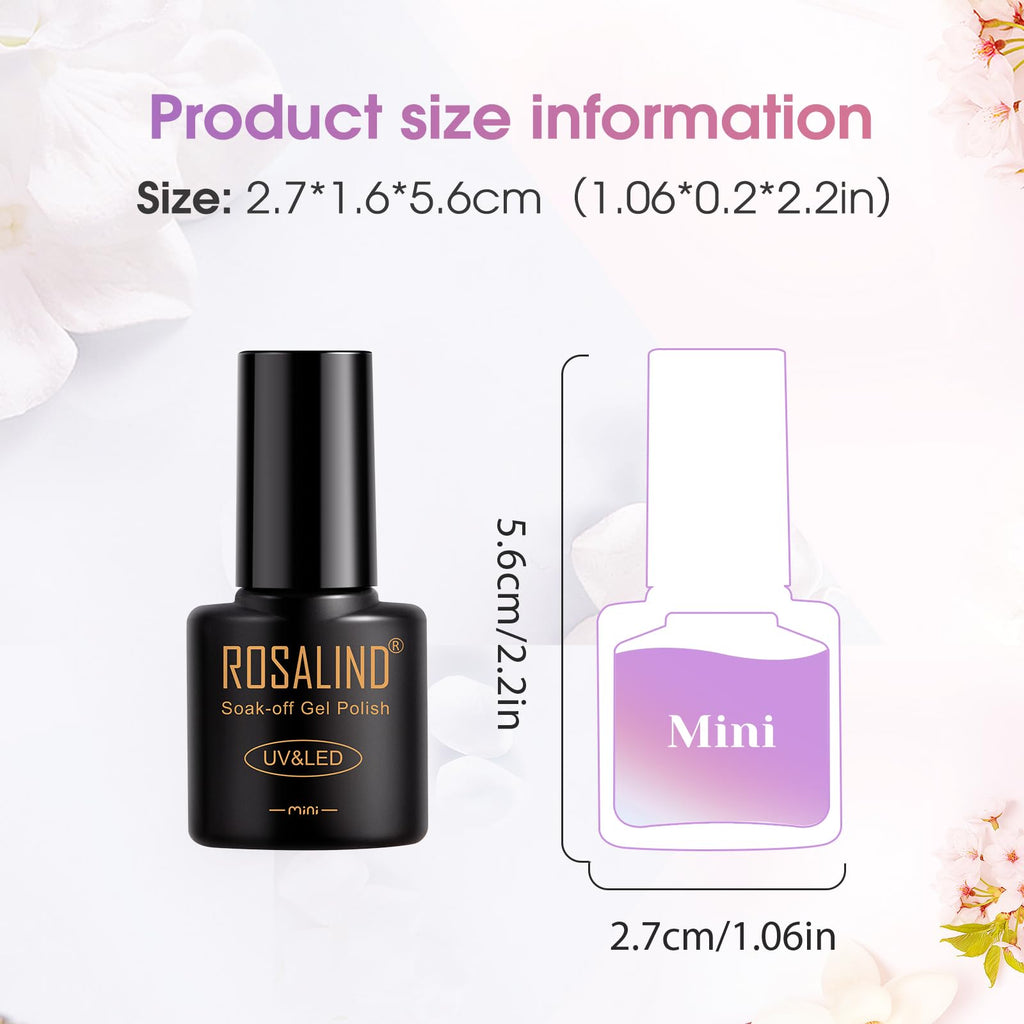 ROSALIND Reflective Glitter Gel Nail Polish – 8-Color Sparkle Gel Set for Soak-Off UV Gels