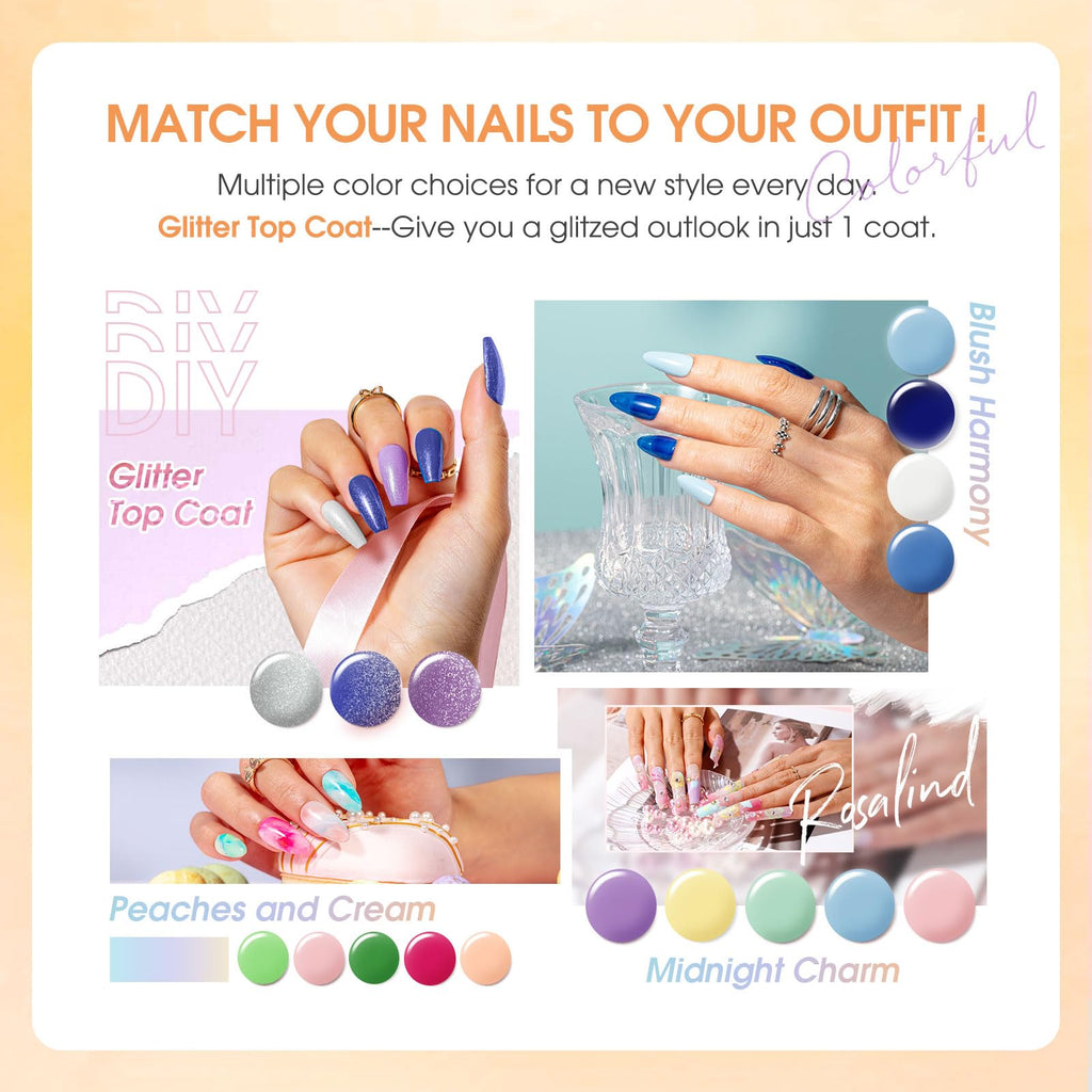 ROSALIND Fall Gel Nail Polish Set — 26 Colors with Base/Top Coats