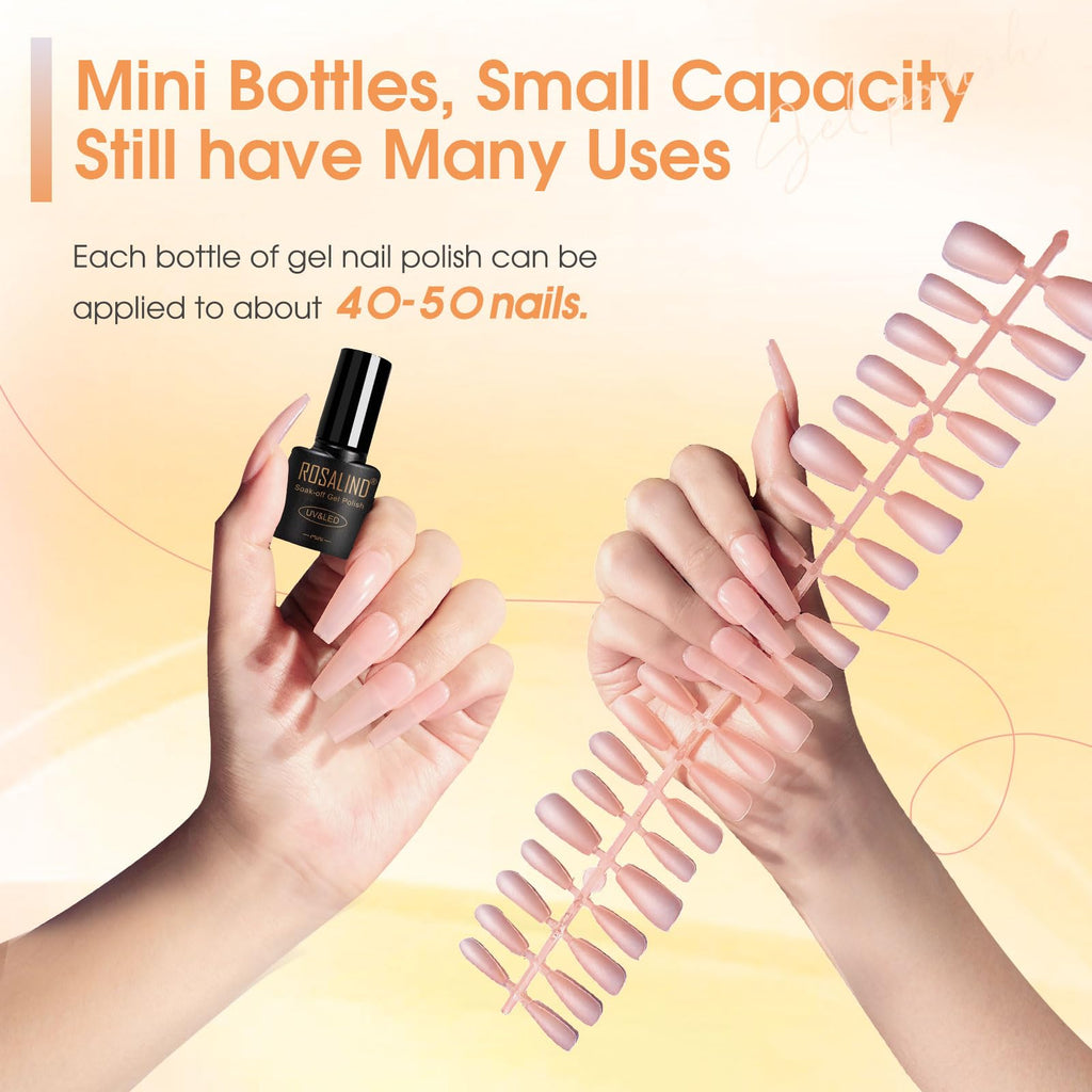 ROSALIND Fall Gel Nail Polish Set — 26 Colors with Base/Top Coats