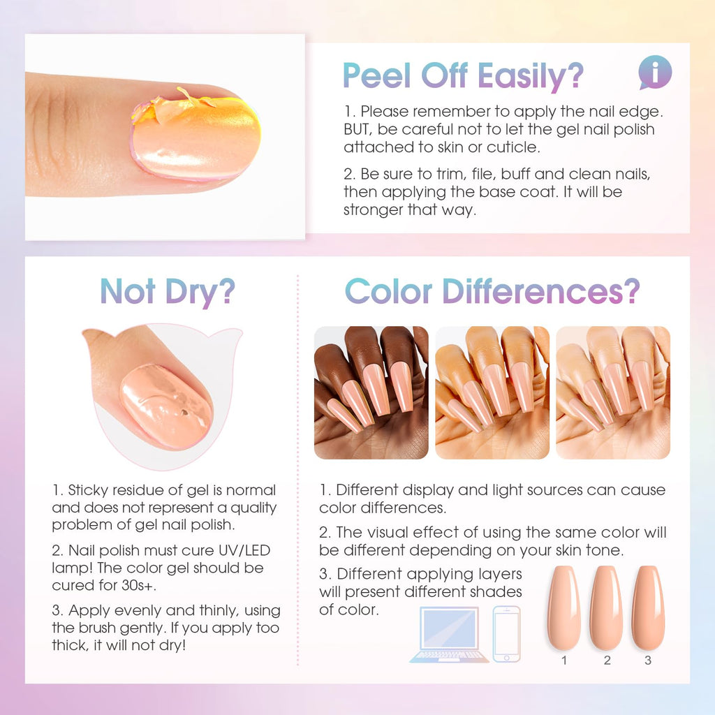 ROSALIND 12-Color Thermal Gel Nail Polish Set – Mood-Changing UV Gel Polish