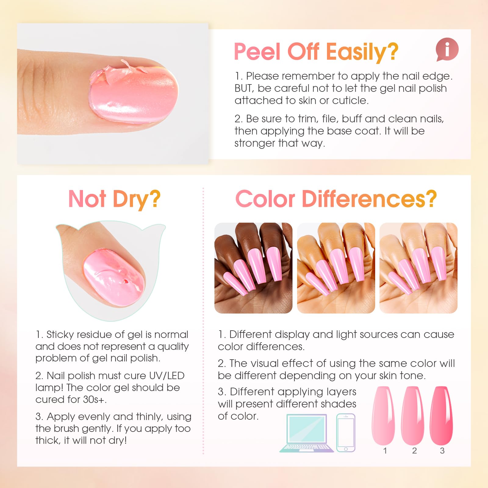 ROSALIND Glitter Gel Polish – 8-Color Diamond Sparkle Gel Nail Kit