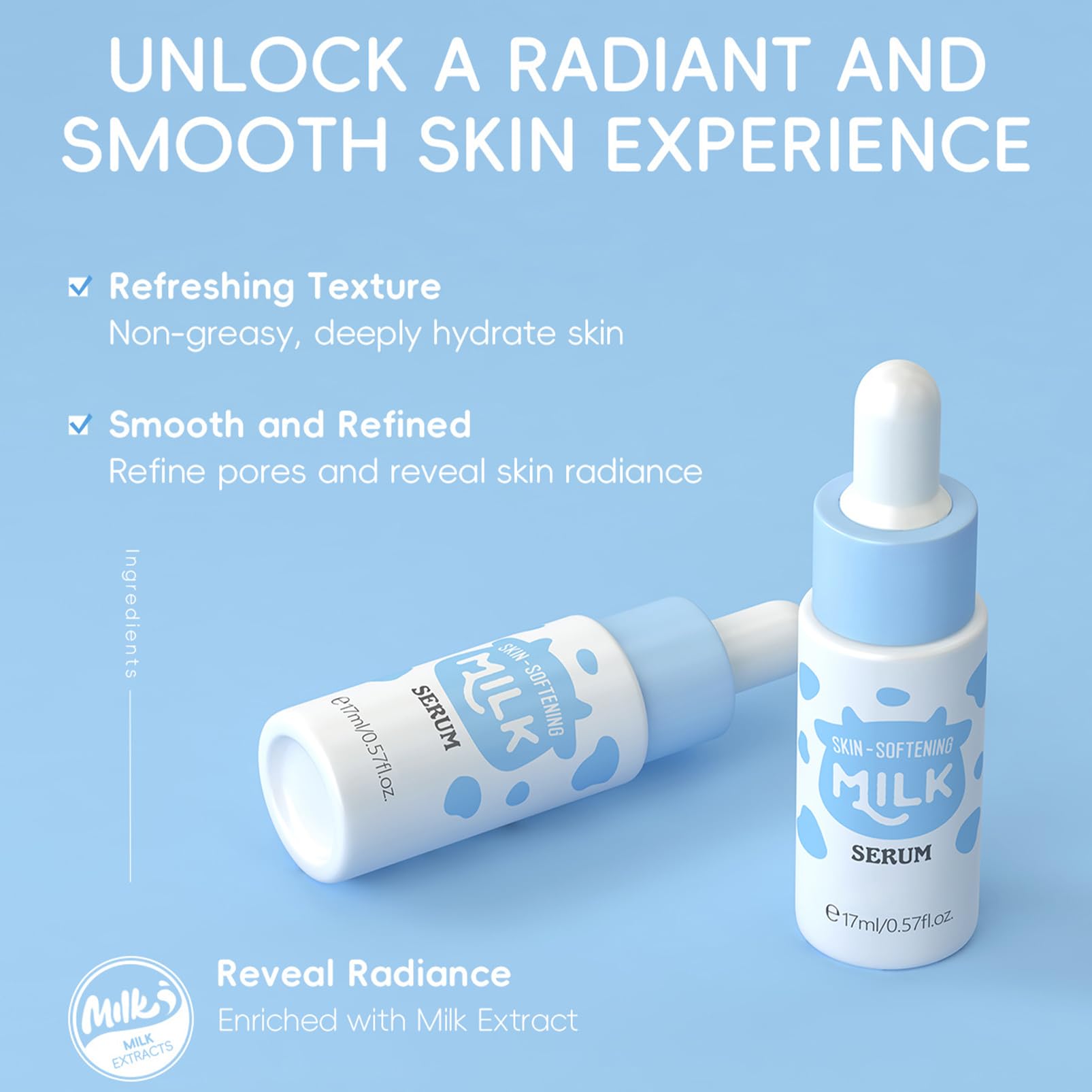Rosardene 9-Piece Milk Skincare Set for Women & Teens – Gentle Hydration