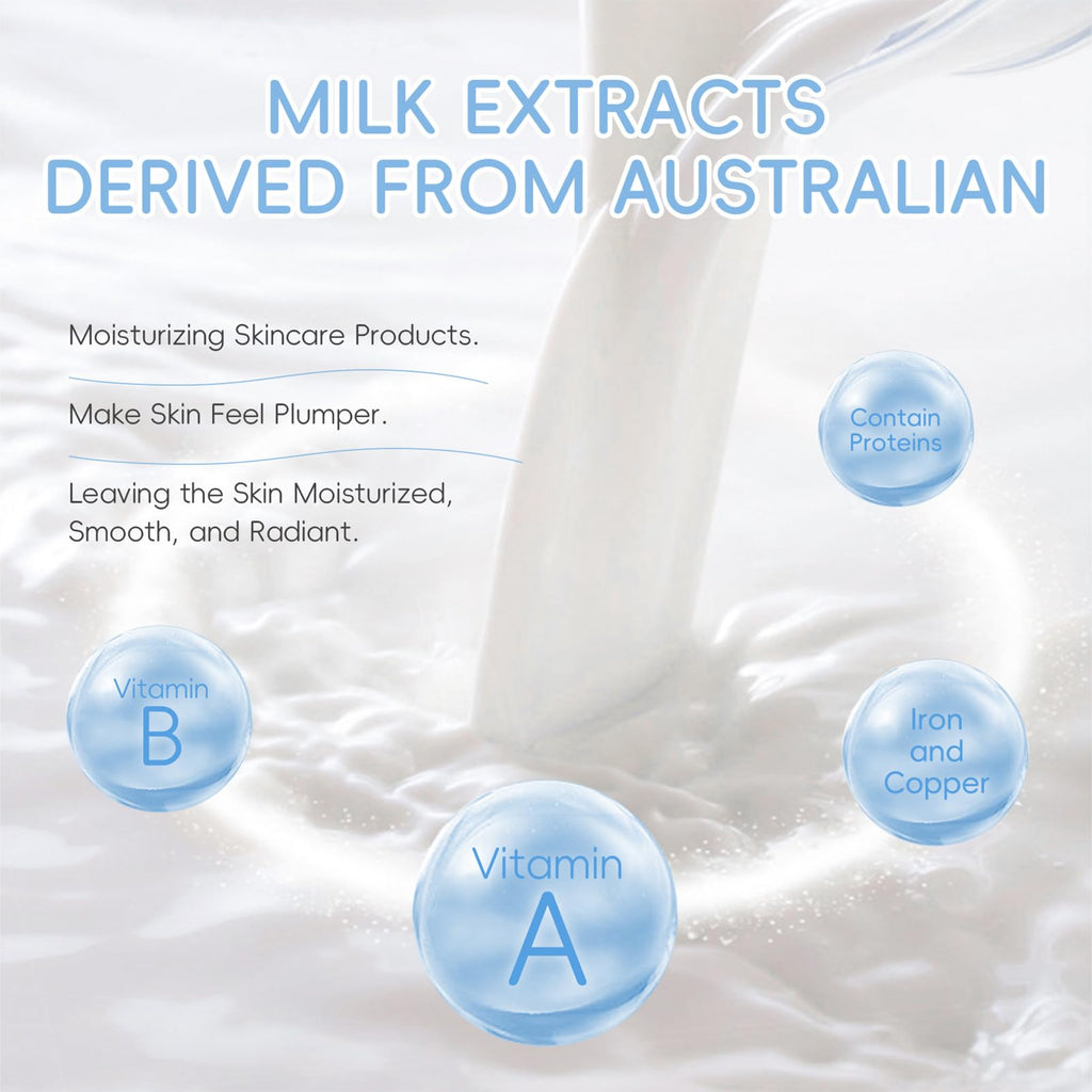 Rosardene 9-Piece Milk Skincare Set for Women & Teens – Gentle Hydration