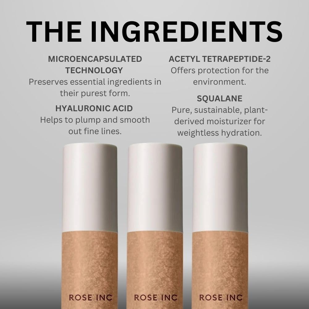 ROSE INC Skin Enhance Non-Comedogenic Skin Tint Serum Foundation 60 – Hydrating, Breathable Coverage for Medium Neutral Skin