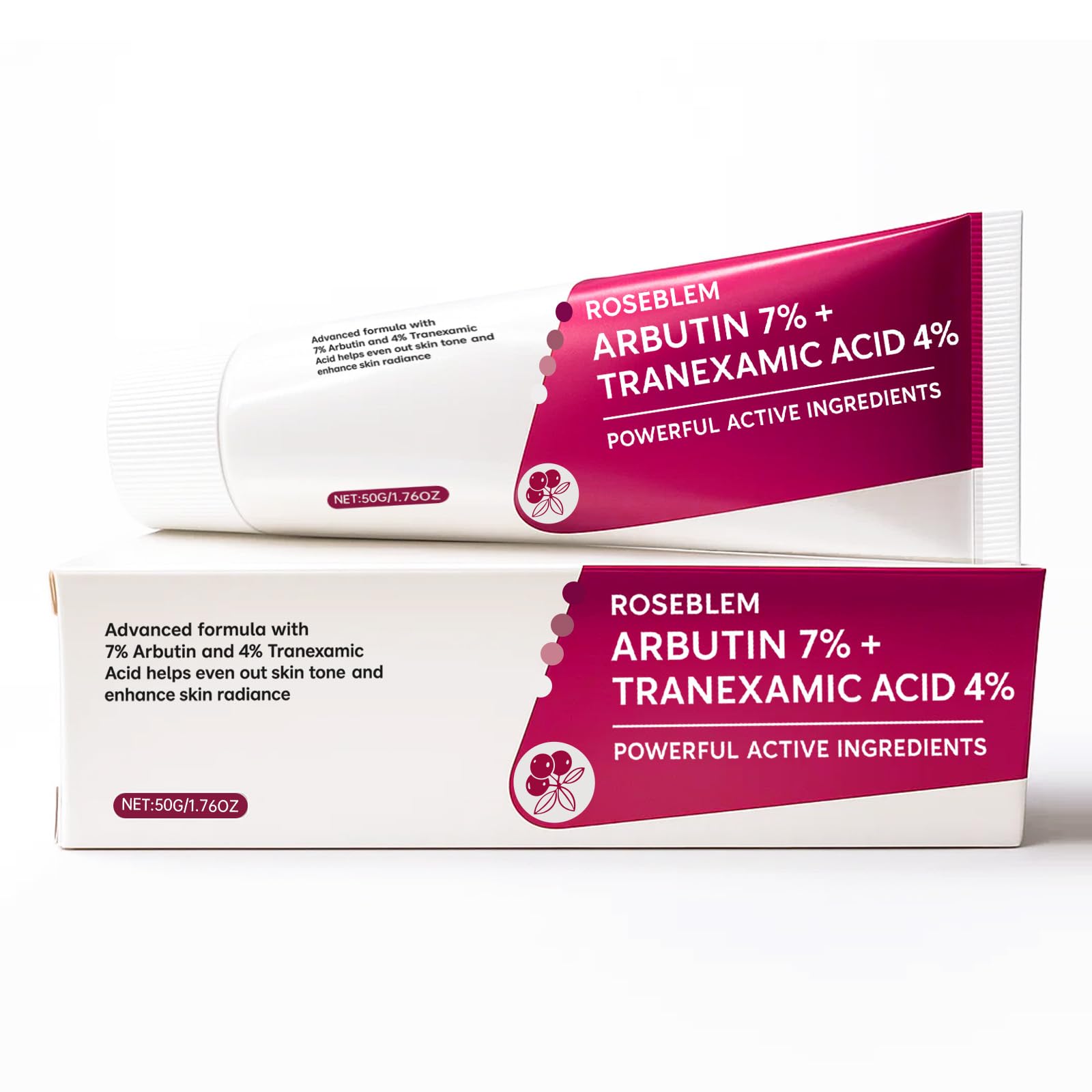 Roseblem Arbutin 7% + Tranexamic 4% Face Cream for Dark Spots & Even Tone – Hydrating & Gentle