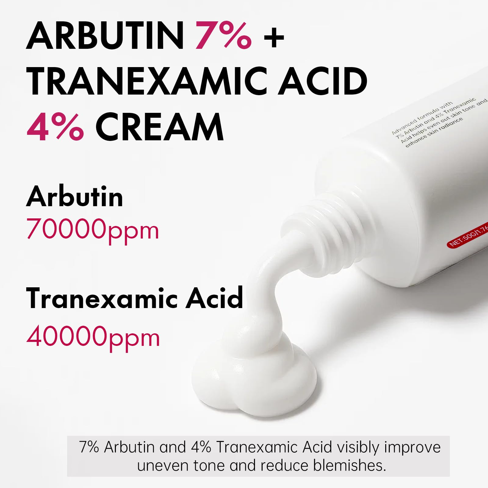Roseblem Arbutin 7% + Tranexamic 4% Face Cream for Dark Spots & Even Tone – Hydrating & Gentle