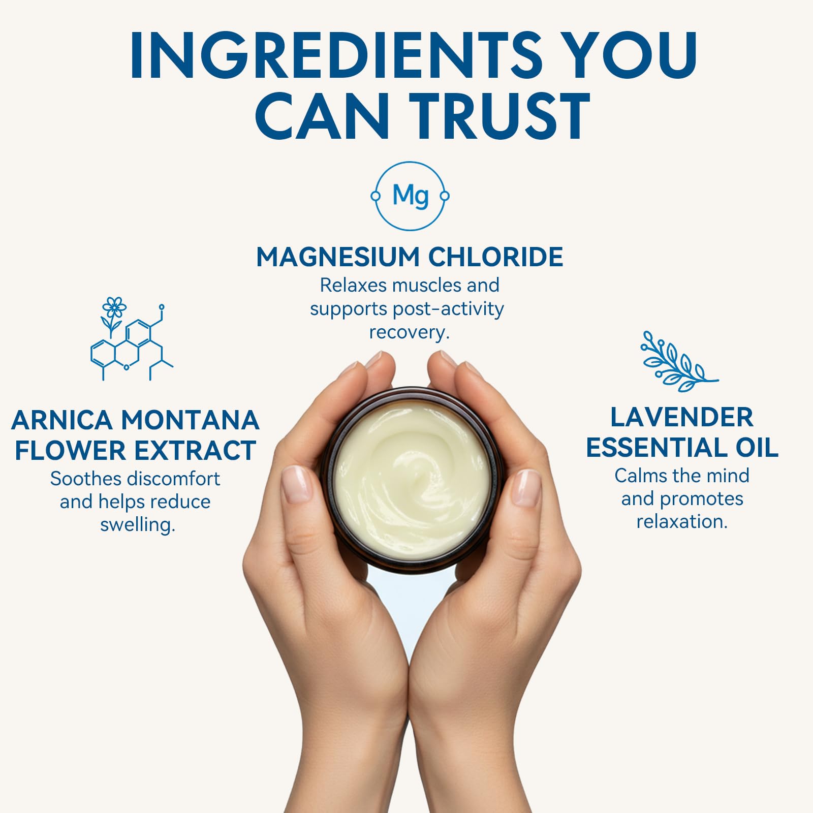 Roseblem Magnesium Cream with Arnica & Lavender – Muscle Relief, Relaxation & Sleep Support