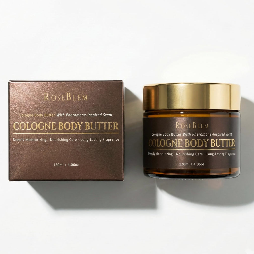 Roseblem Cologne-Inspired Body Butter for Men – New Formula, 4.06 oz