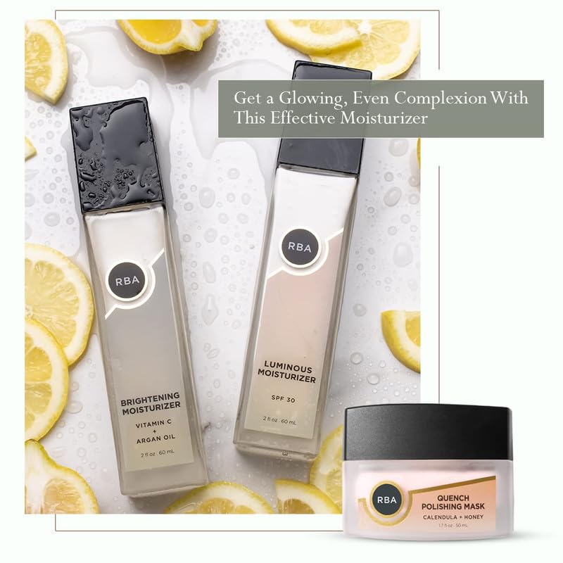 Round Barn Apothecary Brightening Vegan Moisturizer – Lightweight Daily Face Cream with Vitamin C & Shea Butter | 2 fl oz