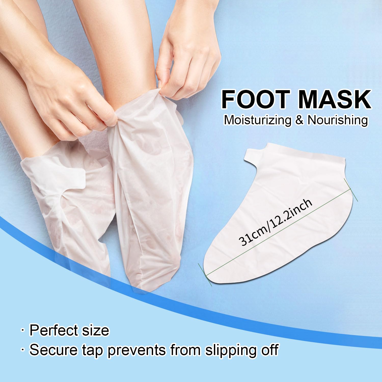 ROUSE Hand & Foot Mask Set — 3 Hand Masks + 3 Foot Masks with Nicotinamide, Shea Butter, Goat Milk