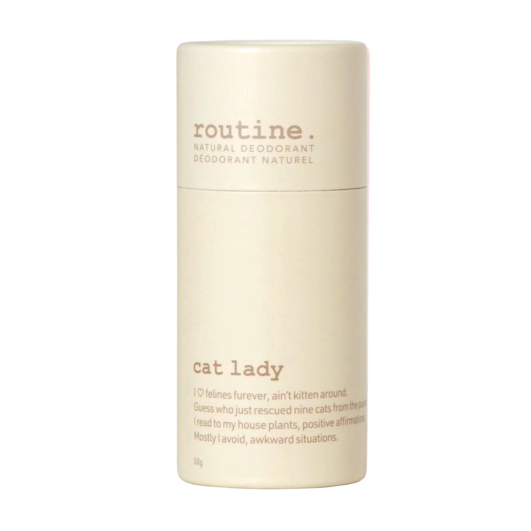 Routine Cat Lady Deo Stick – Aluminum-Free Natural Deodorant for Women & Men | 1.7 fl oz
