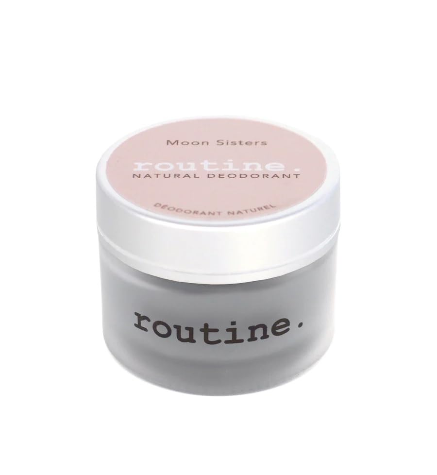 Routine Moon Sisters Aluminum-Free Natural Deodorant (2 oz) | Cream Jar with Rose, Neroli, Lavender & Vetiver