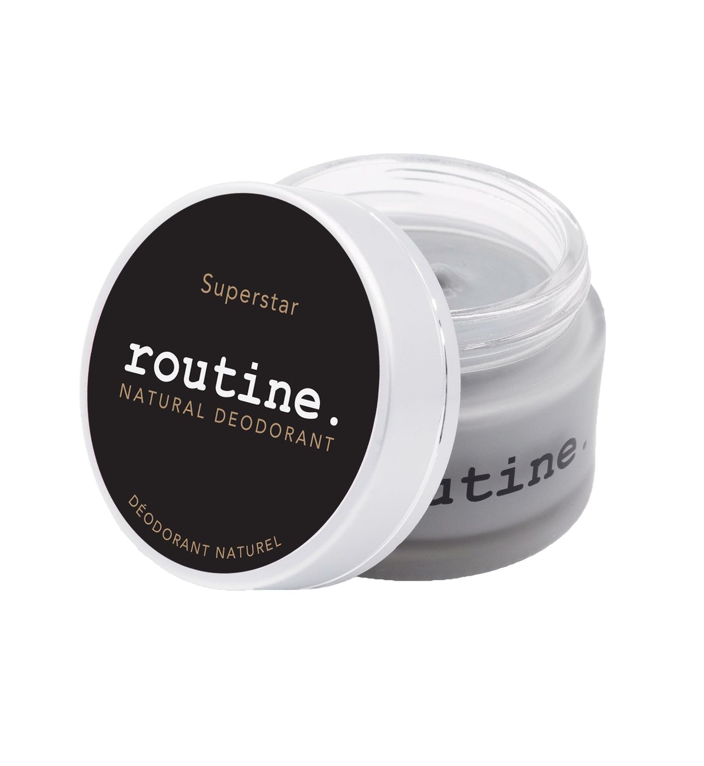 Routine Superstar Natural Deodorant for Sensitive Skin — Charcoal Formula, Tonka & Rosalina (2 oz)