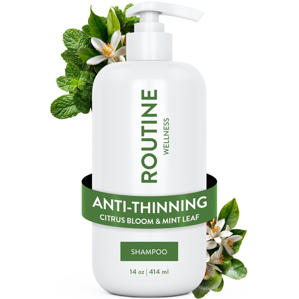 Routine Wellness Anti-Thinning Shampoo — Biotin + DHT Blocker, Color Safe, 14oz