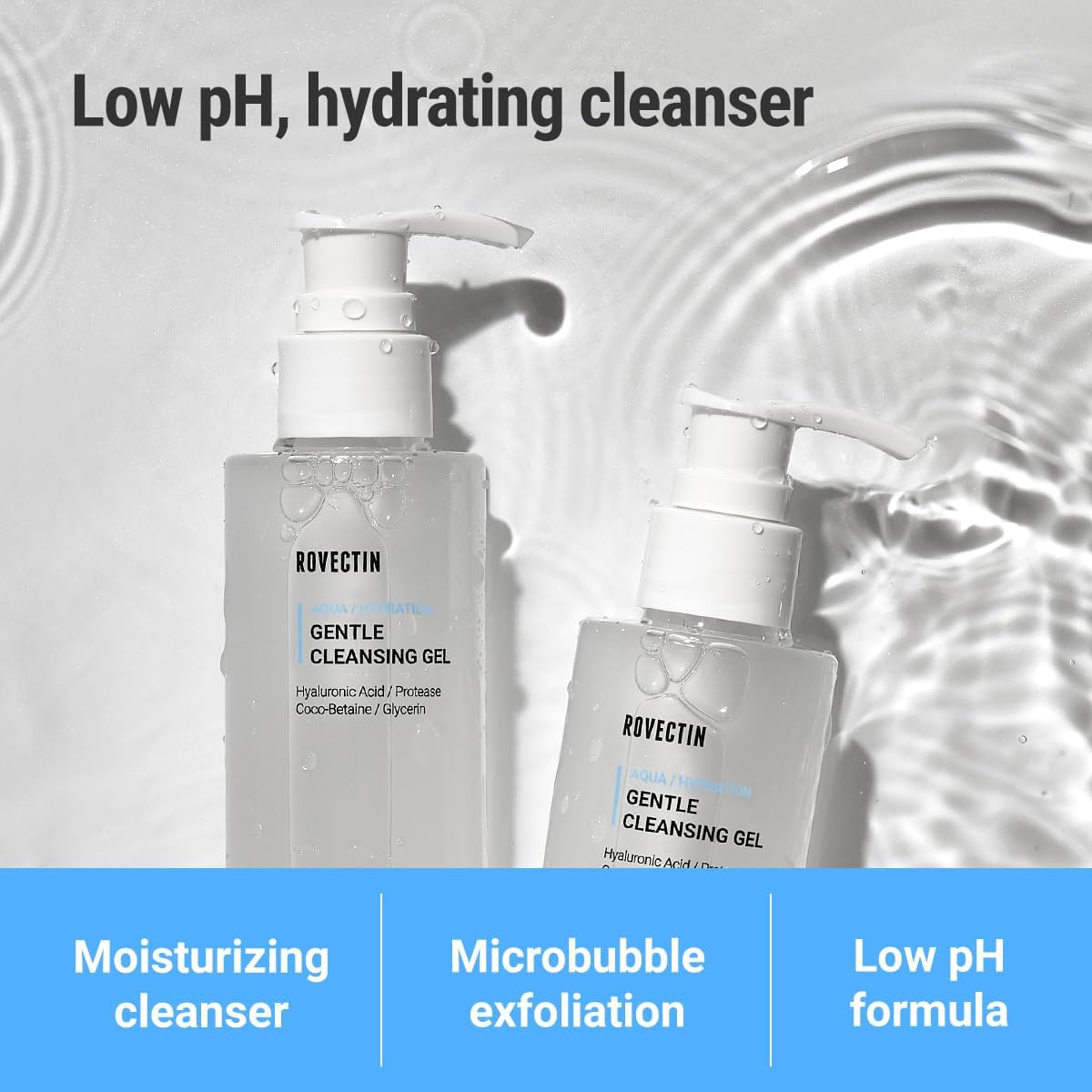 ROVECTIN Calming Lotus Water Cream + Aqua Cleansing Gel Bundle (2 Pack)