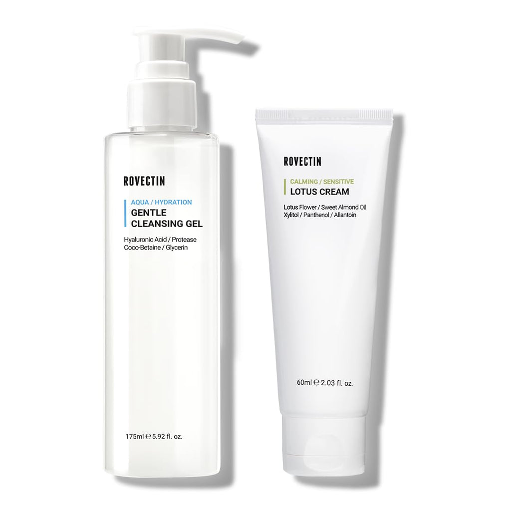 ROVECTIN Calming Lotus Water Cream + Aqua Cleansing Gel Bundle (2 Pack)