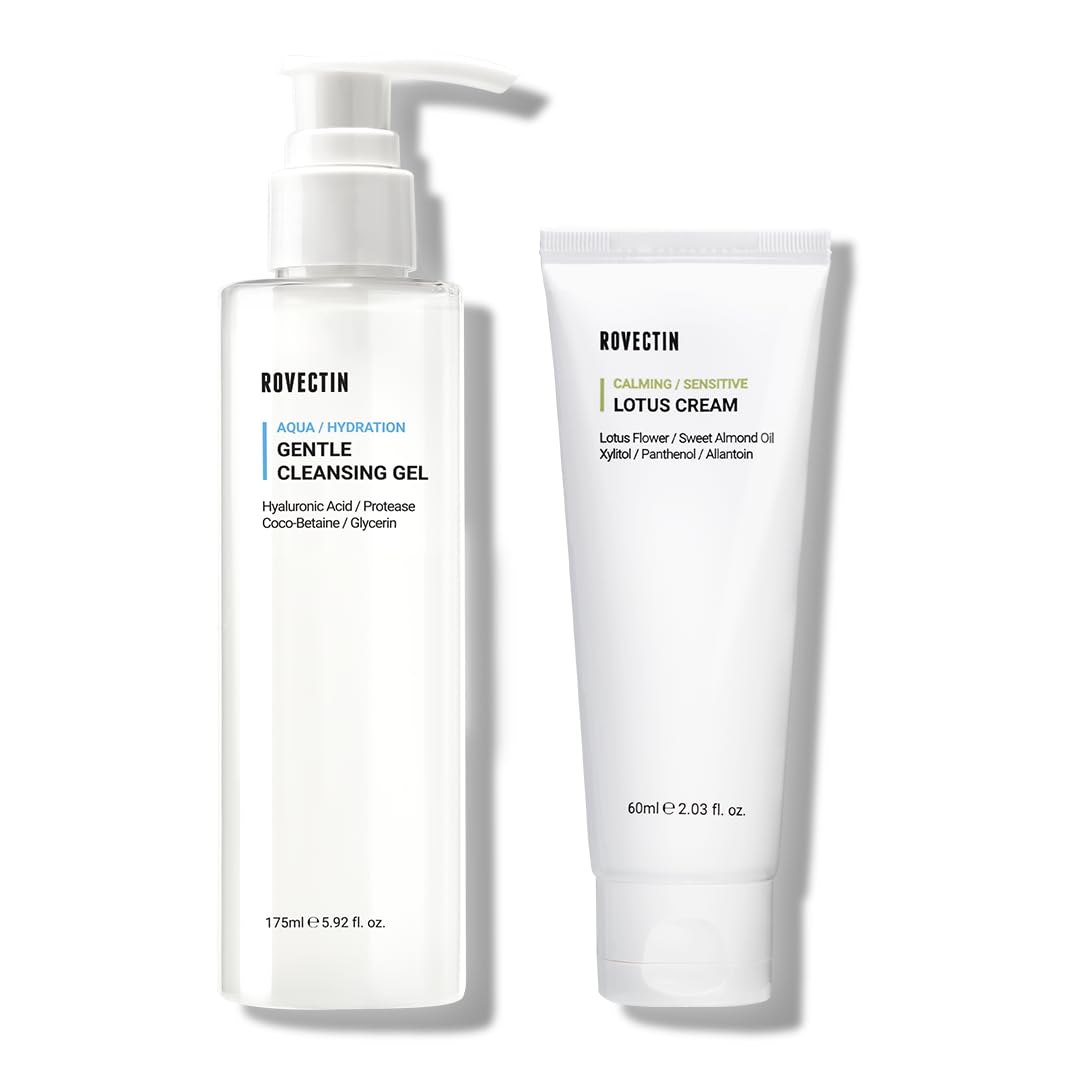 ROVECTIN Calming Lotus Water Cream + Aqua Cleansing Gel Bundle (2 Pack)