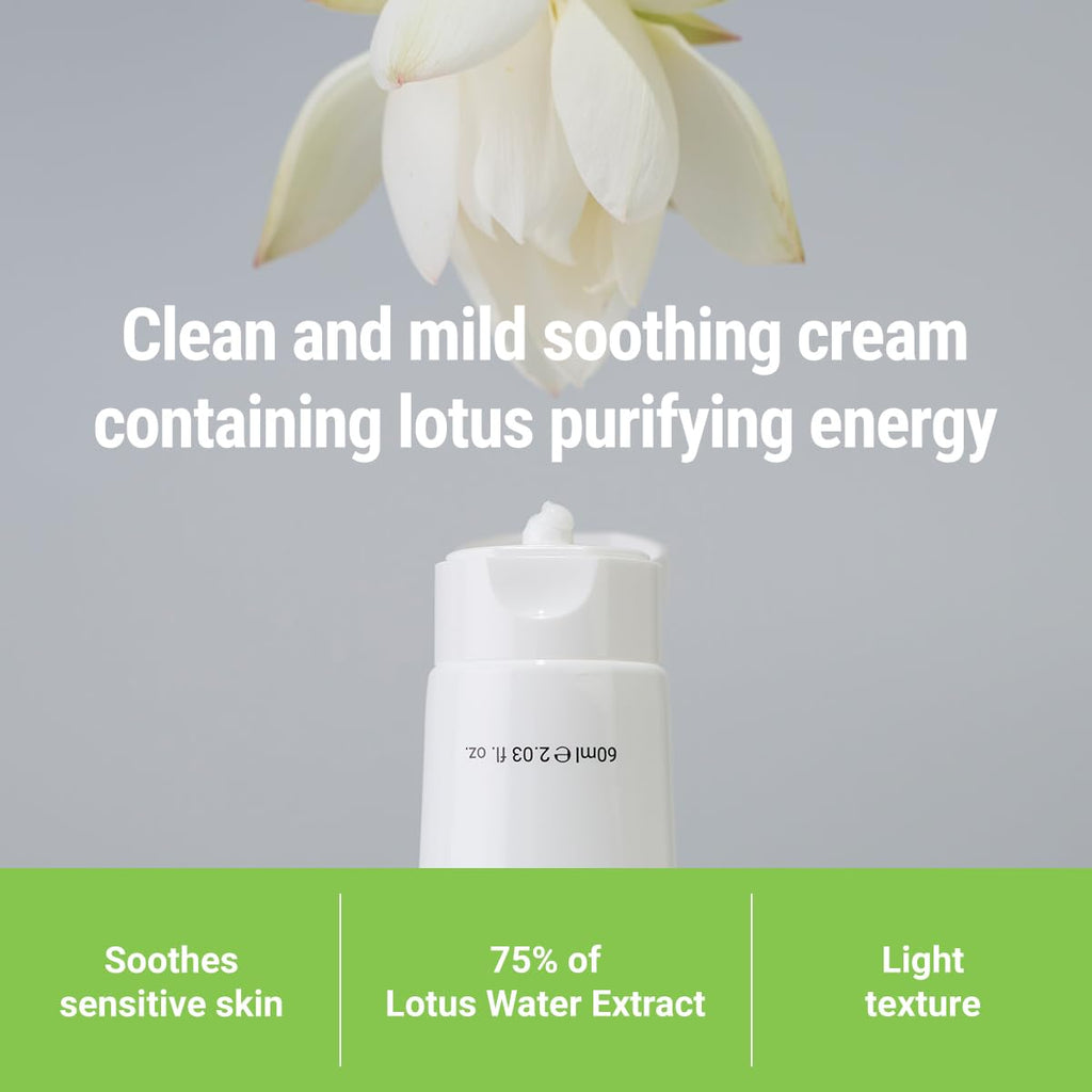ROVECTIN Calming Lotus Water Cream – Lightweight Vegan Moisturizer for Oily/Combination Skin | 75% Lotus Water Extract | 2-Pack