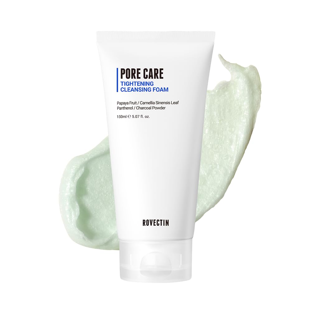 ROVECTIN Pore Tightening Cleansing Foam with Green Papaya & Charcoal