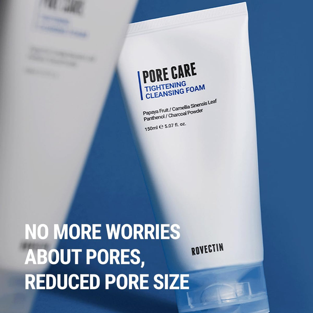 ROVECTIN Pore Tightening Cleansing Foam with Green Papaya & Charcoal