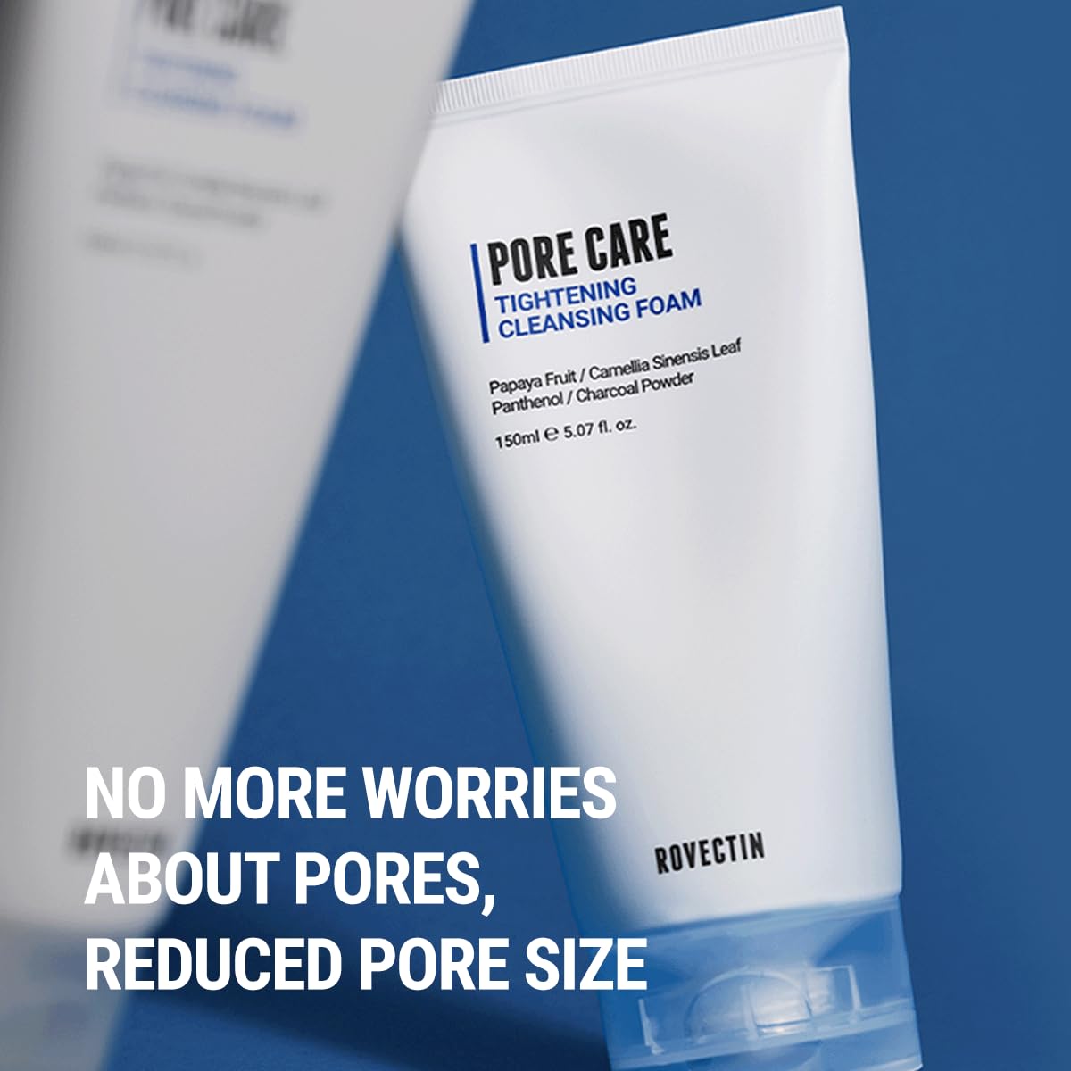 ROVECTIN Pore Tightening Cleansing Foam with Green Papaya & Charcoal