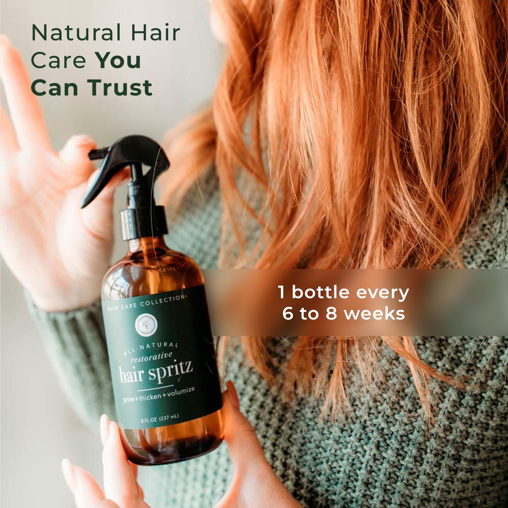 Rowe Casa Organics Restorative Hair Spritz with Witch Hazel & Therapeutic Essential Oils - 8 Fl Oz