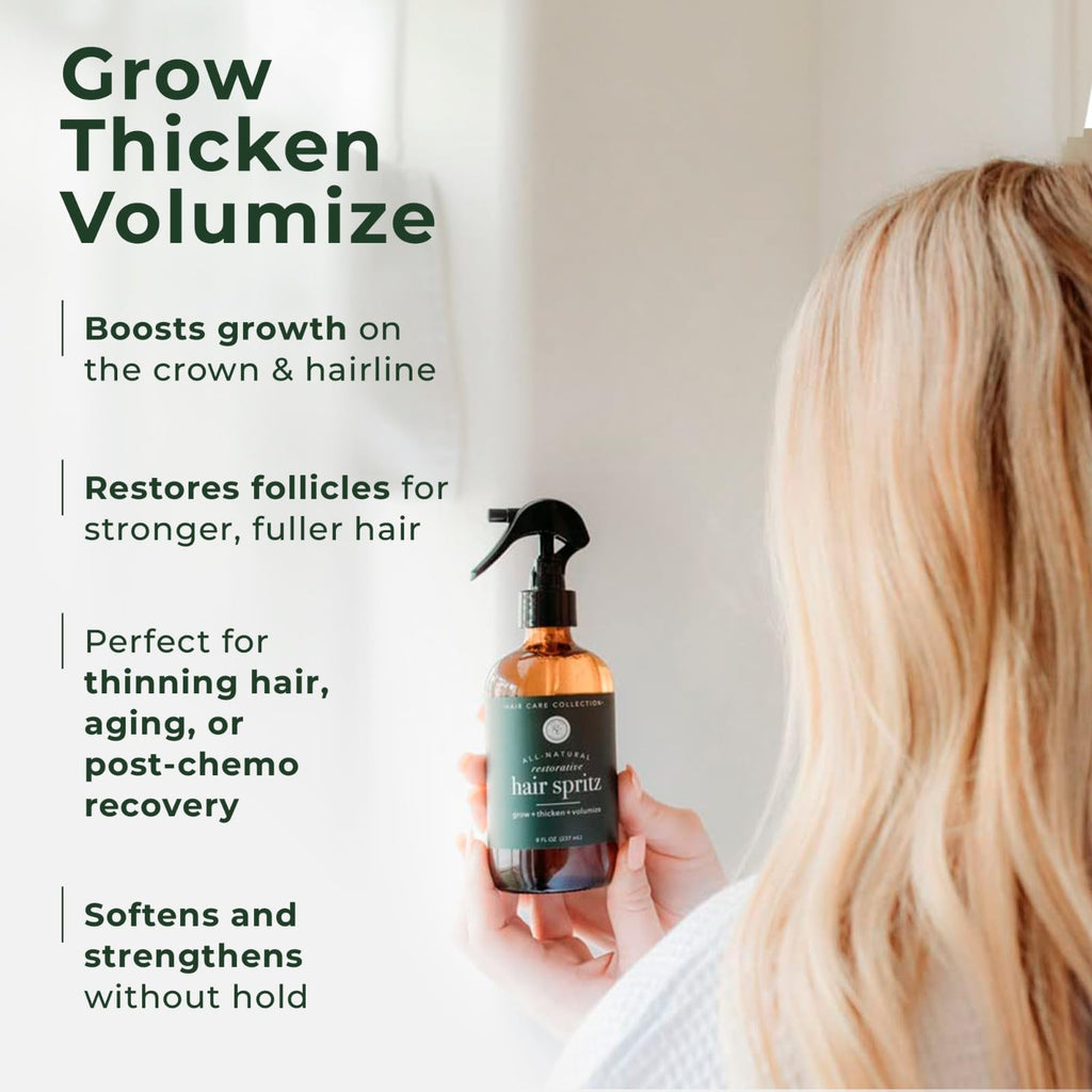 Rowe Casa Organics Restorative Hair Spritz with Witch Hazel & Therapeutic Essential Oils - 8 Fl Oz