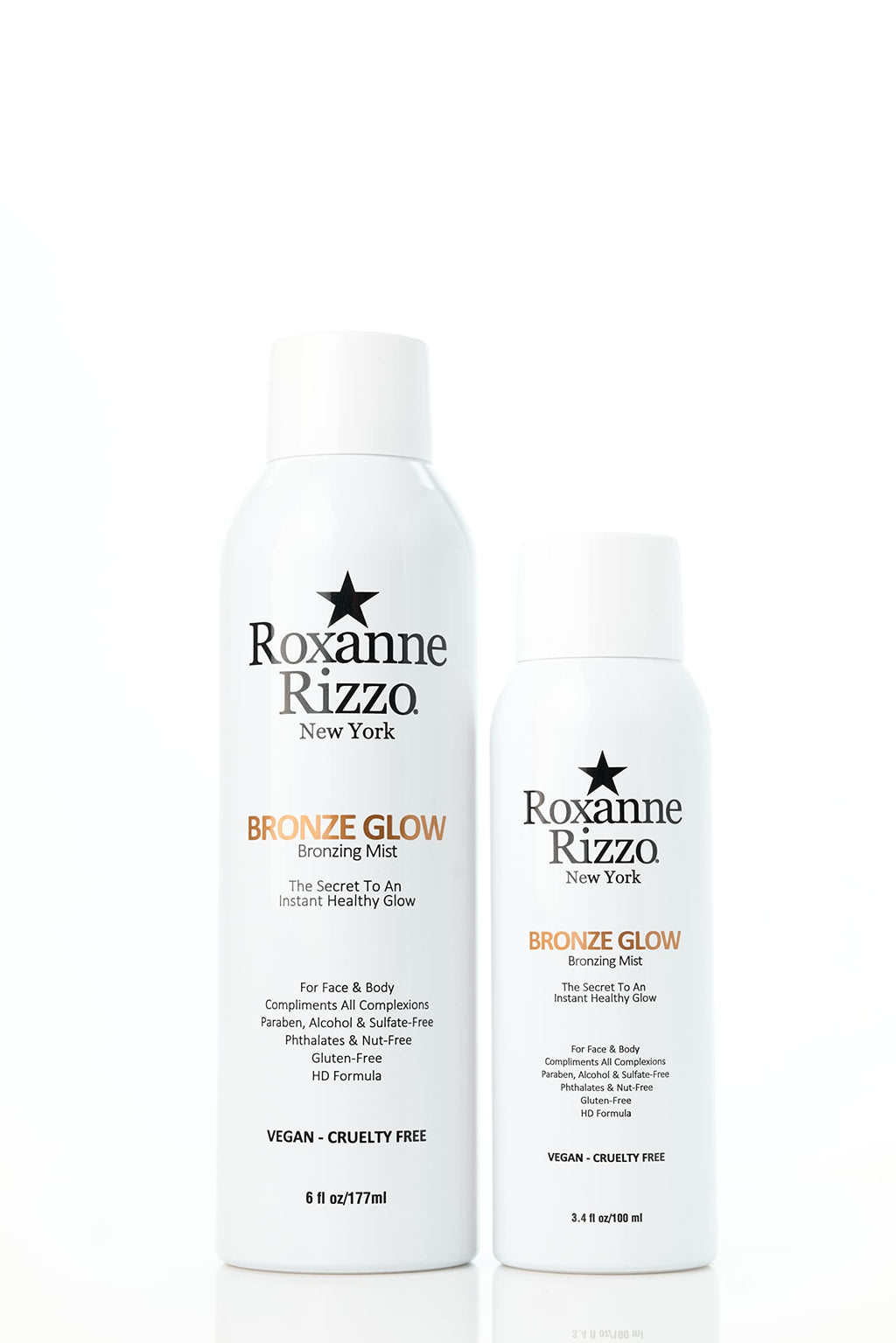Roxanne Rizzo Bronze Glow Duo – Celebrity Choice Bronzer & Hydrating Mist (177ml + 100ml) – Face & Body