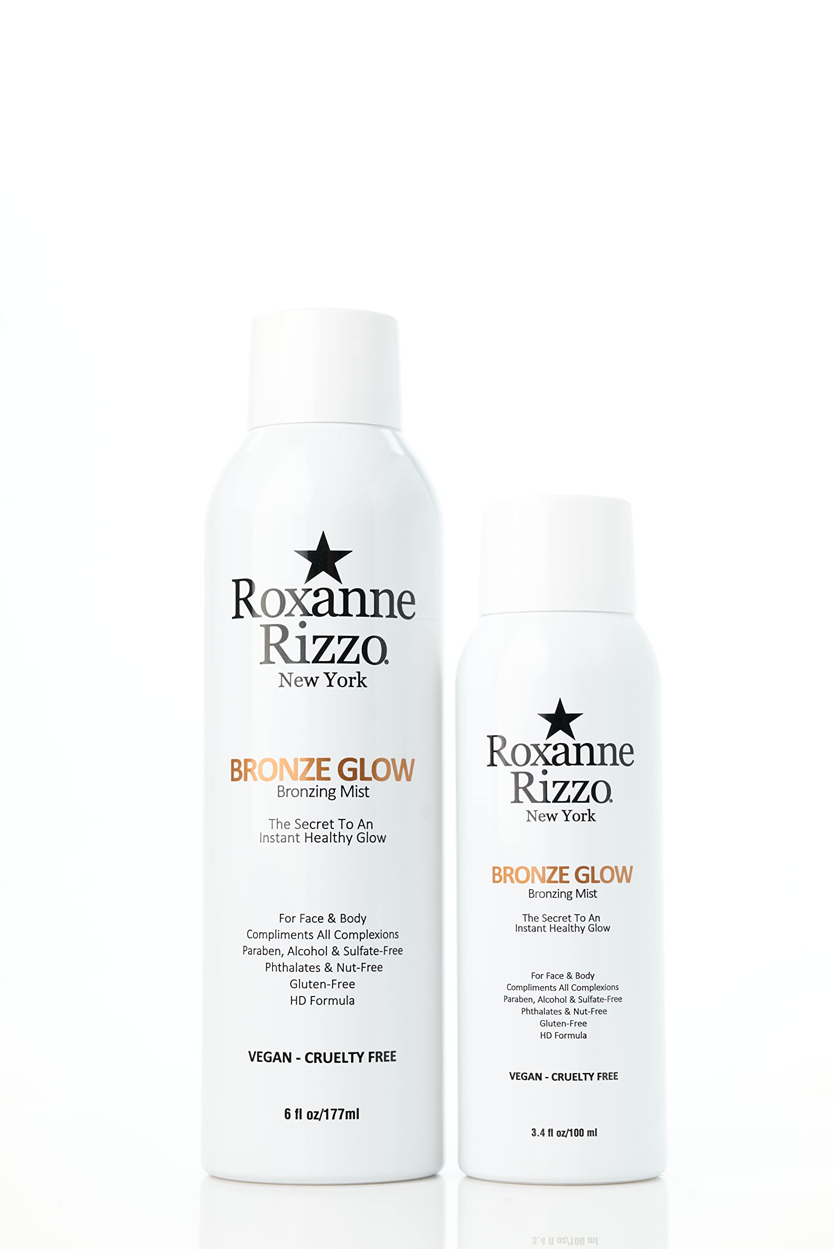 Roxanne Rizzo Bronze Glow Duo – Celebrity Choice Bronzer & Hydrating Mist (177ml + 100ml) – Face & Body