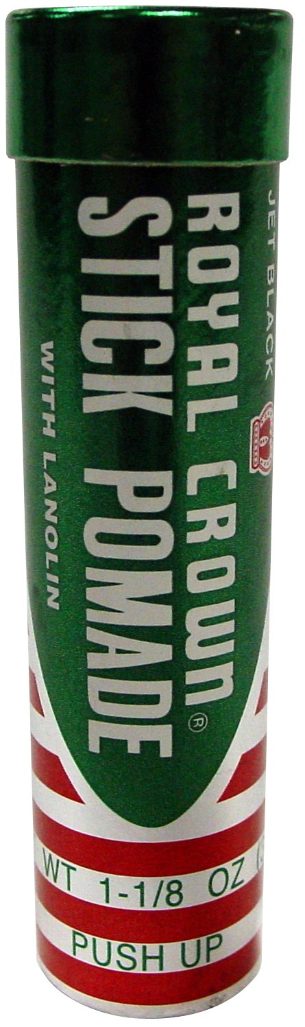 Royal Crown Stock Pomade Jet Black – 2-Pack, 1.2 oz Tins