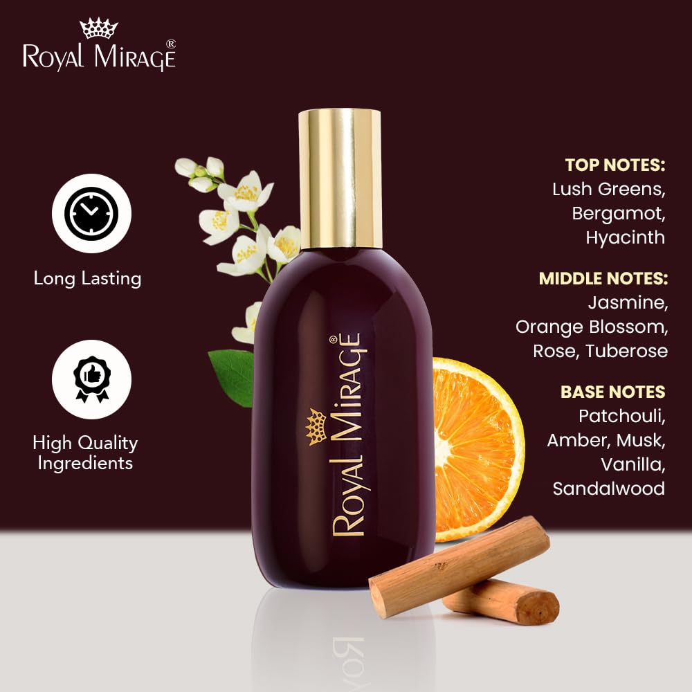 Royal Mirage Original Eau de Cologne for Men – Bergamot & Jasmine, 120ml | Premium Long-Lasting Scent