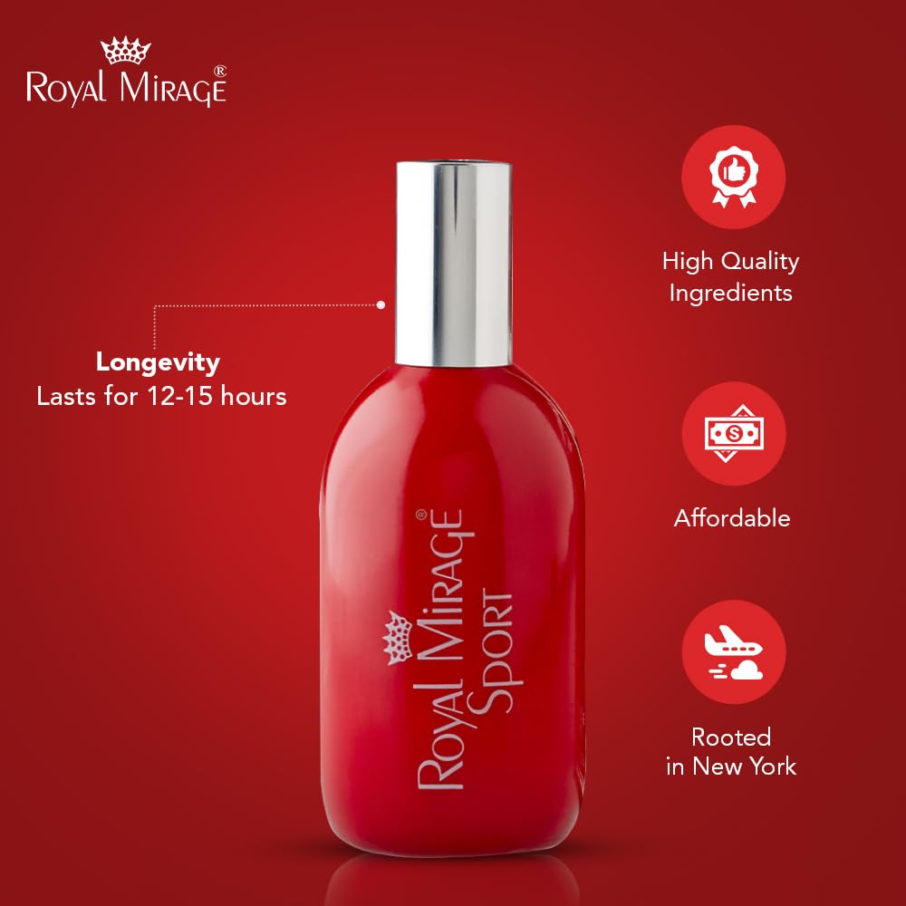 Royal Mirage Sport Eau de Cologne – Fresh Green & Floral, 120ml