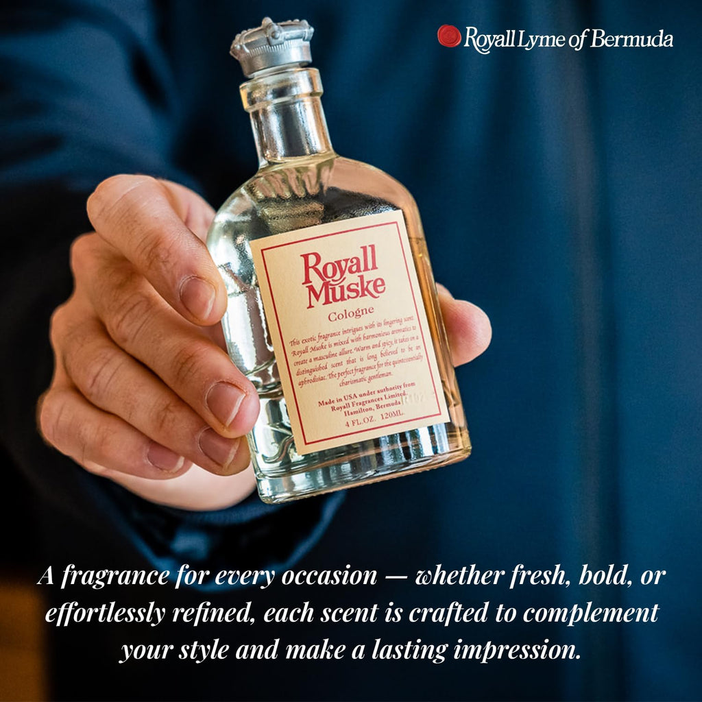 Royall Muske Cologne by ROYALL LYME – Classic Bay Rum Scent for Men, 4oz