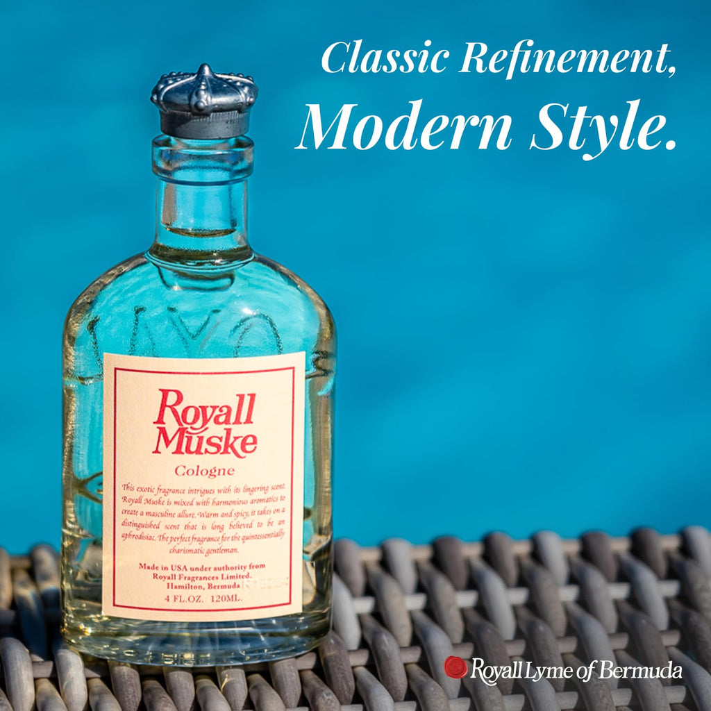 Royall Muske Cologne by ROYALL LYME – Classic Bay Rum Scent for Men, 4oz