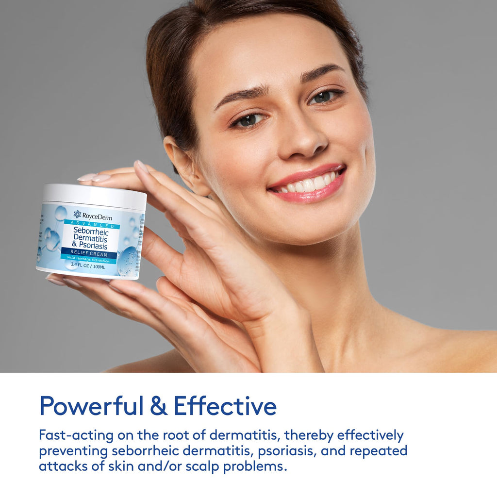 Roycederm Seborrheic Dermatitis & Psoriasis Scalp Treatment Kit – Shampoo and Cream for Dry Itchy Scalp